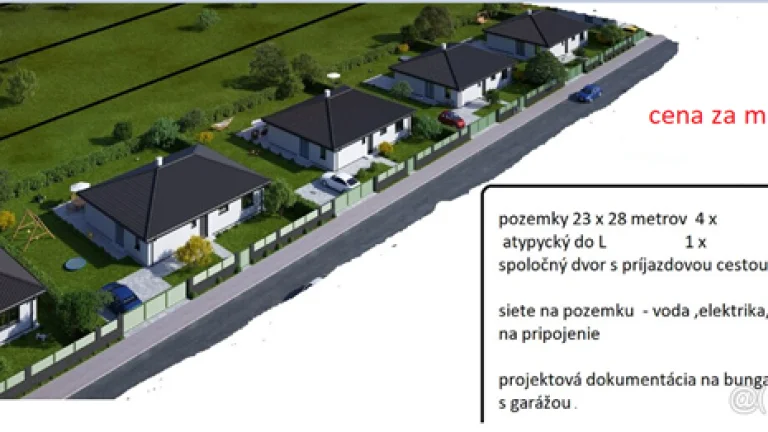 stavebné pozemky Nitrianske Pravno