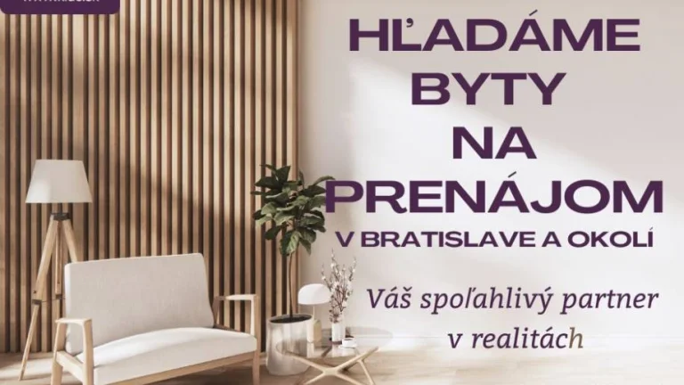 Hľadáte spoľahlivého nájomcu do svojho bytu?