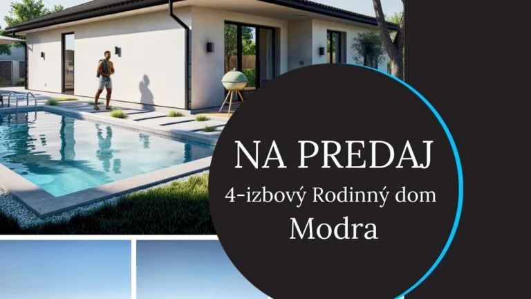 NA PREDAJ - 4izbový Rodinný dom Modra