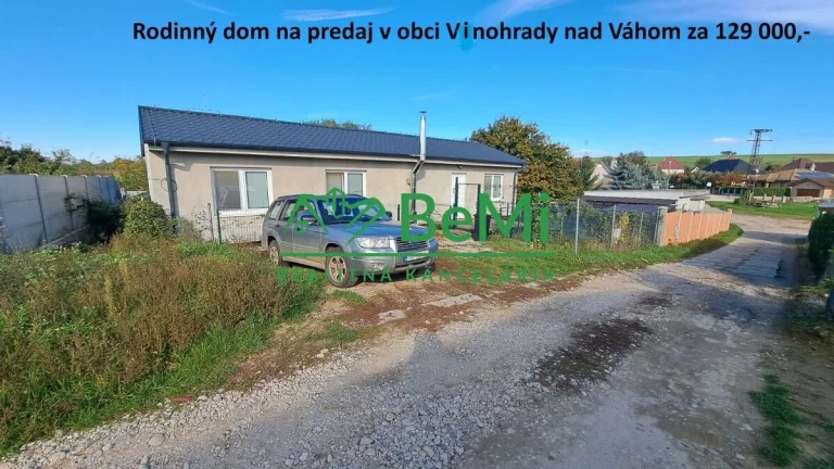 predane Na predaj rodinný dom v obci Vinohrady nad Váhom