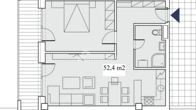 PREDAJ:2-izbový byt s lodžiou; Centrum Nitry;52,4 m2; 180.00