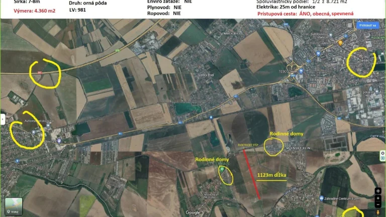Investičný pozemok pri Senci blízko zástavby - 4.360 m2