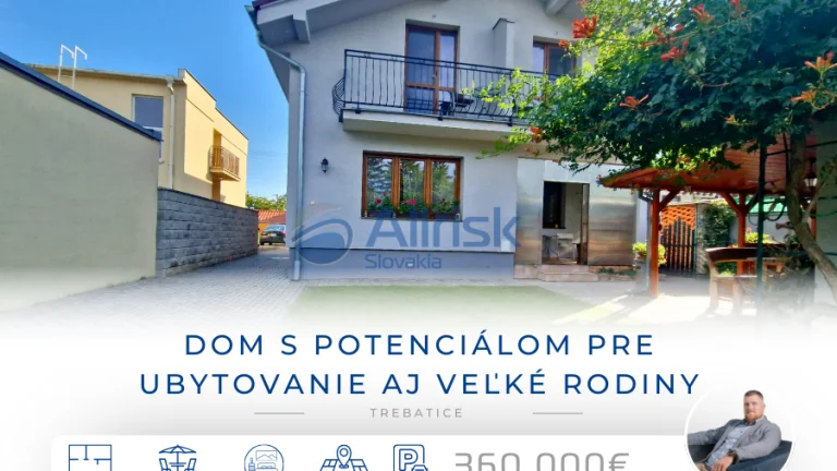 Dom s potenciálom pre ubytovanie aj veľké rodiny v obci Treb