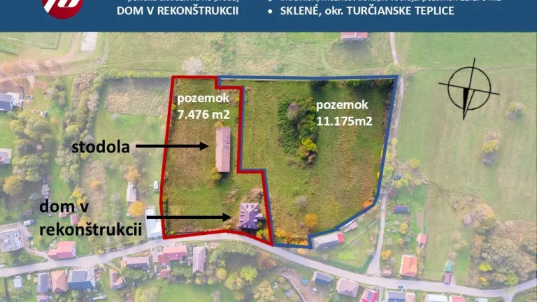 12-IZB. VIDIECKE SÍDLO - SKLENÉ, okr. TURČ. TEPLICE