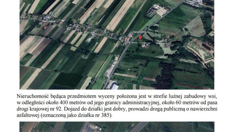 Syndyk sprzeda działkę w Stary Dębsk (Sochaczew)