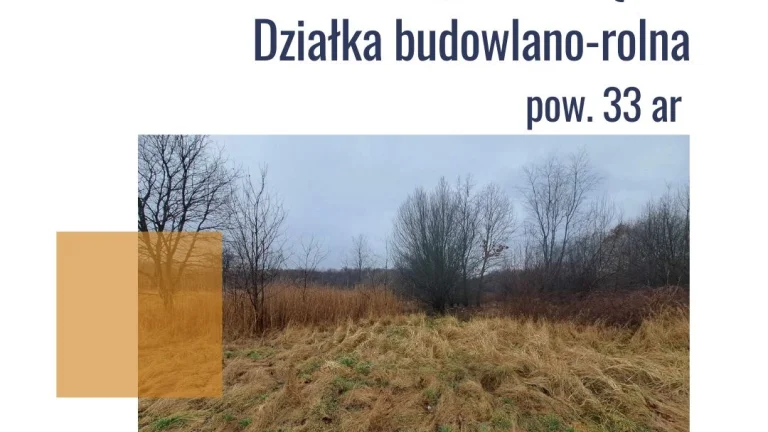 Przyborów gm. Borzęcin działka budowlano-rolna 33 ar