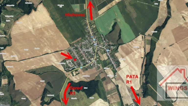 Znížená cena Pozemok pre rodinný dom Dvorníky