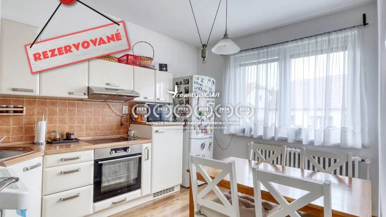 REZERVOVANÉ 3-izbový rodinný dom v obci Brestovany