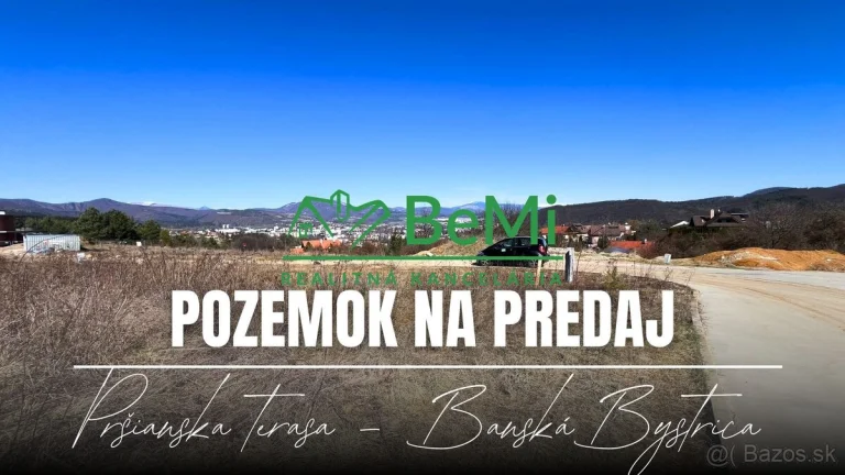 Stavebný pozemok 1208 m2, výhľad na mesto, Banská Bystrica