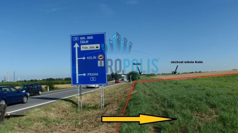 Prodej komerčního pozemku 8 498 m² na okraji Kolína