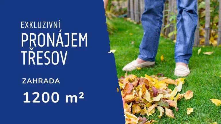 Pronájem krásné zahrady s kůlnou v Třesově, 2 km pláž