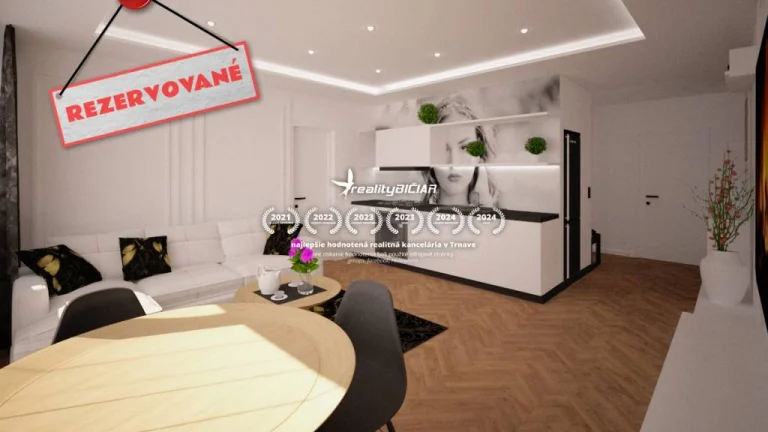 REZERVOVANÉ 3-izbový byt na pešej zóne v Trnave