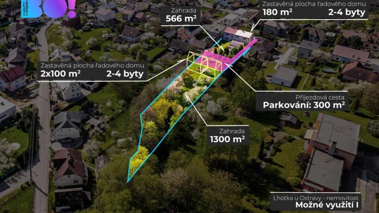 Prodej rodinných domů s pozemky 2.742 m², ul. Bobrovnická, O