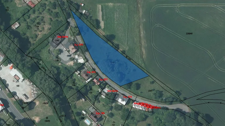 Prodej podílu 1/2 stavebního pozemku 1019 m2 v obci Vítkov,