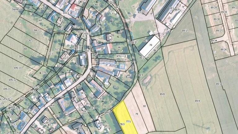 REZERVACE - Stavební pozemek v obci Stavenice