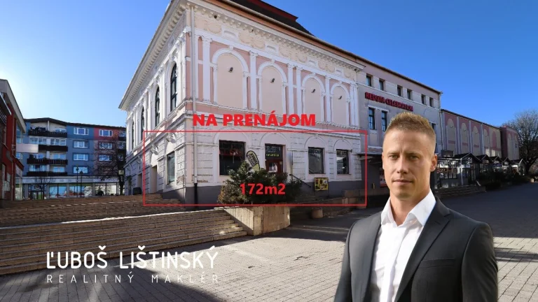 PRENÁJOM Obchodný priestor 100m2 na Námestí Sv. Egídia -