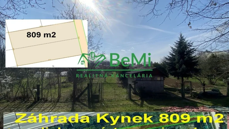 Záhrada 809 m2 Nitra - Kynek ID 466-14-MIGa
