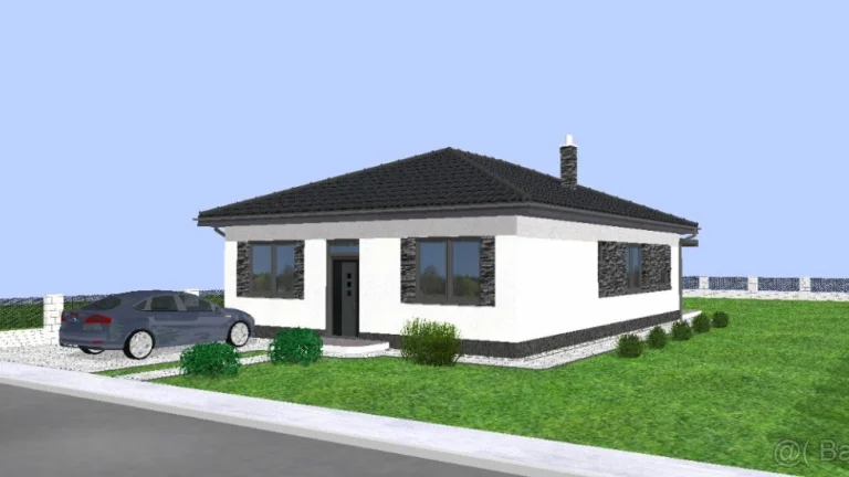 Výstavba bungalovu v obci Častkovce o výmere 104 m2 .