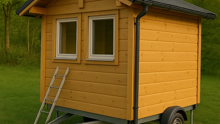Zateplený dřevěný domek 2,5 × 2,5 m – celoroční využití