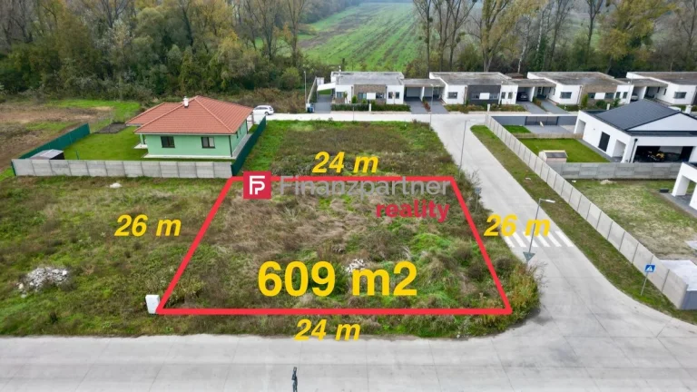 Na predaj stavebný pozemok 609 m2 v obci Dunajský Klátov
