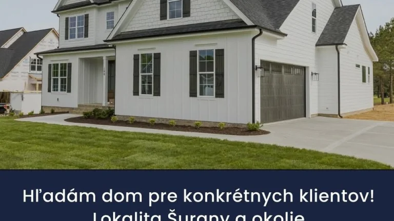 Hľadám dom pre klientov