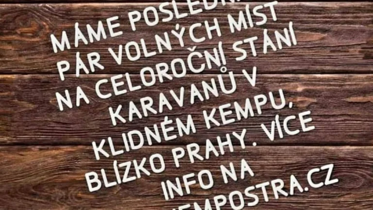 Kemp Ostrá pronájem míst pro karavany
