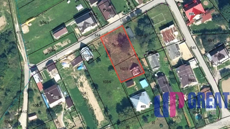 Predaj pozemok 612m2 obec Petrovice