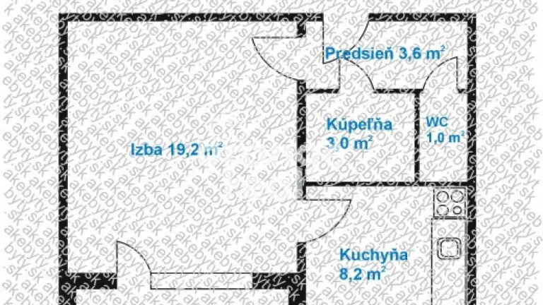 Menší 2-izbový byt na Hemerkovej ulici, KVP