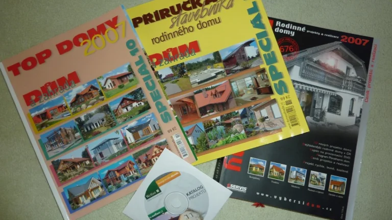 Prodám knihy s projekty domů