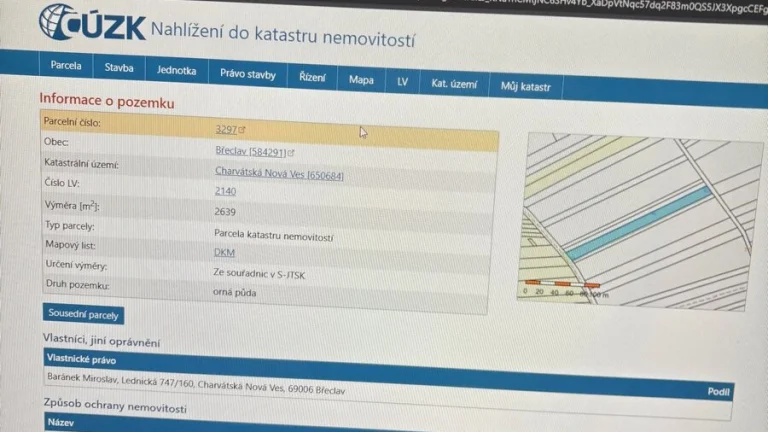 Prodej pozemku – Břeclav, Charvátská Nová Ves