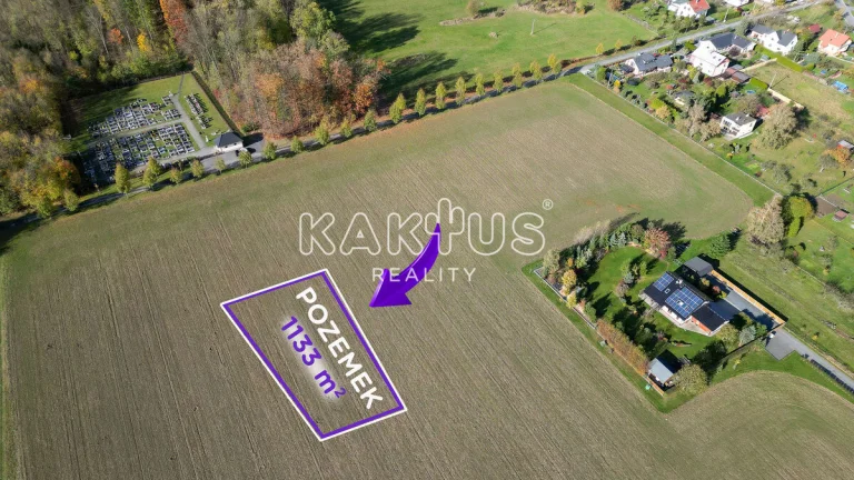 Prodej stavebního pozemku 1133 m2, Kyjovice u Opavy