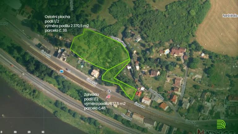 prodej zahrady KÚ Neštědice parl.č. 38 a 48
