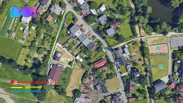 Prodej stavebního pozemku, 757 m2, Polanka nad Odrou