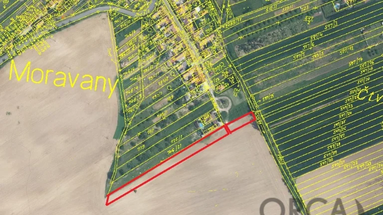0,3 ha pozemků v k.ú. Moravany u Kyjova