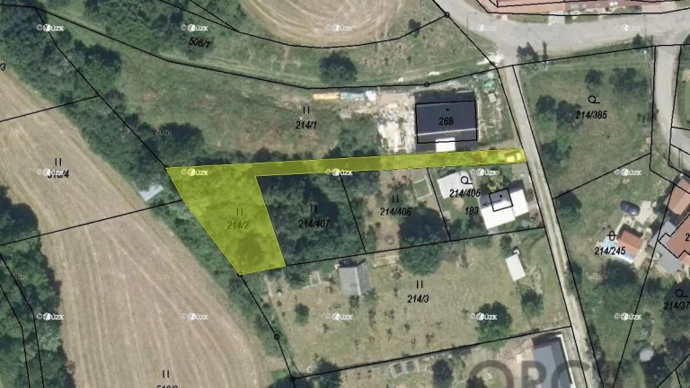 Podíl 268 m2 na trvalém travním porostu v k.ú Prostějovičky