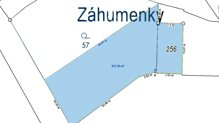 Stavební pozemek Lipňany okr. Olomouc 681m2