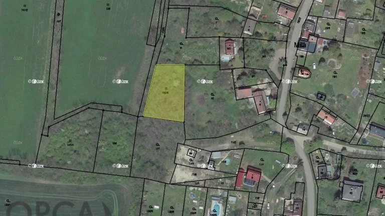 Prodej pozemku 1085 m2 v k.ú. Milá