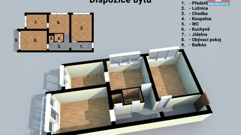 Prodej bytu 2+1, 60 m², Zlín, ul. Díly IV
