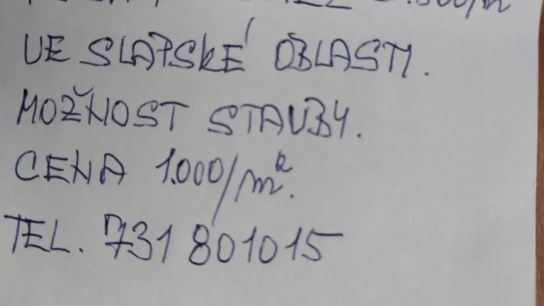 Prodám pozemek Slapy