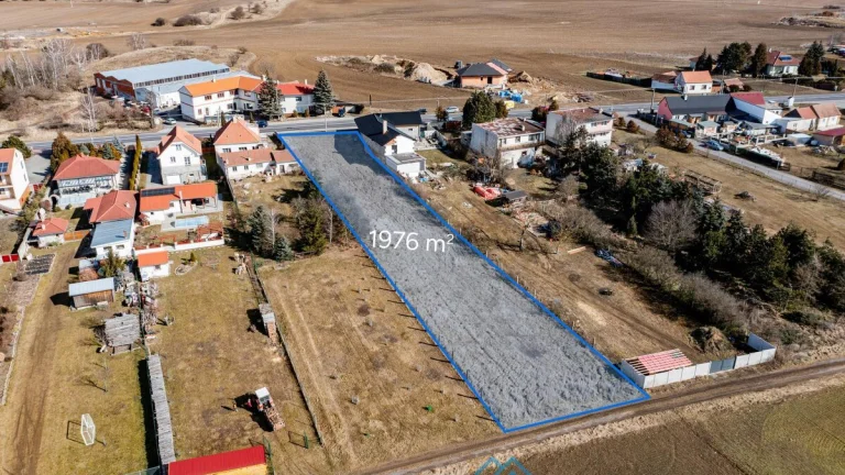 Prodej stavebního pozemku 1976m2, všechny IS, k.ú. Pavlice u