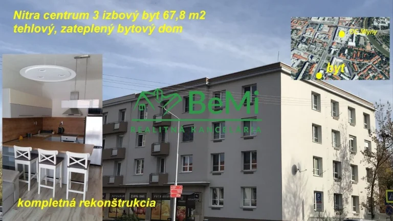 Centrum Nitry 2 - izbový byt v zateplenom tehlovom bytovom d