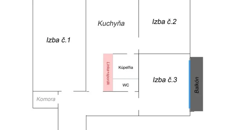 3-izbový byt - SEVER - Bánovce nad Bebravou