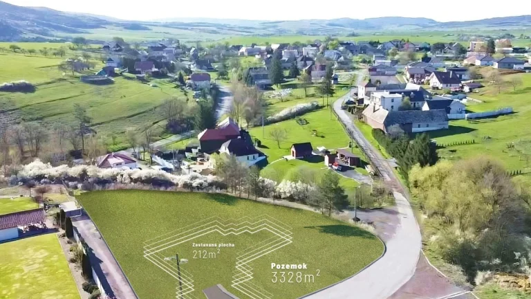 Pozemok so stavebným povolení /3328 m2/ v obci Breziny