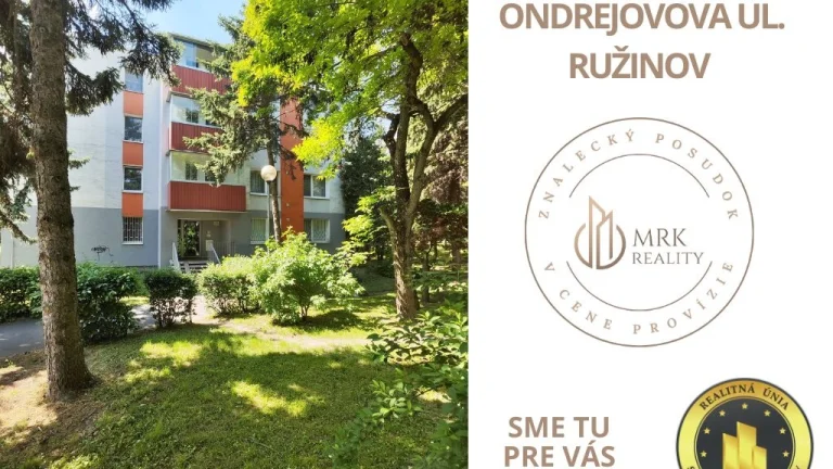 3 izbový byt v lokalite obklopenej zeleňou - ul. Ondrejovová