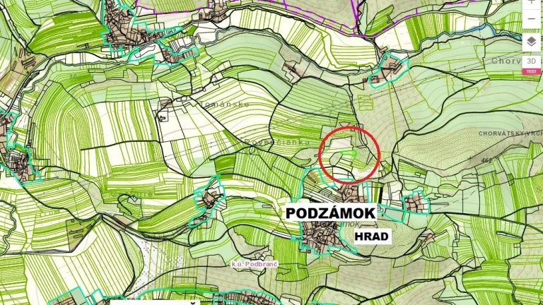Pozemok na predaj - k. ú. Podbranč - 1993m2