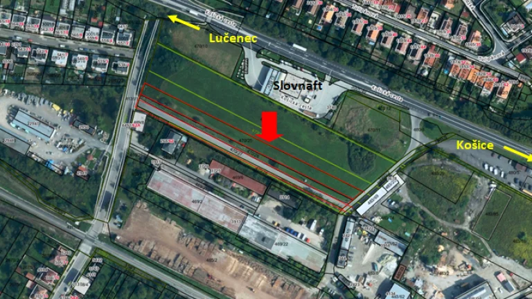 Pozemky pod pumpou Slovnaft v Rimavskej Sobote