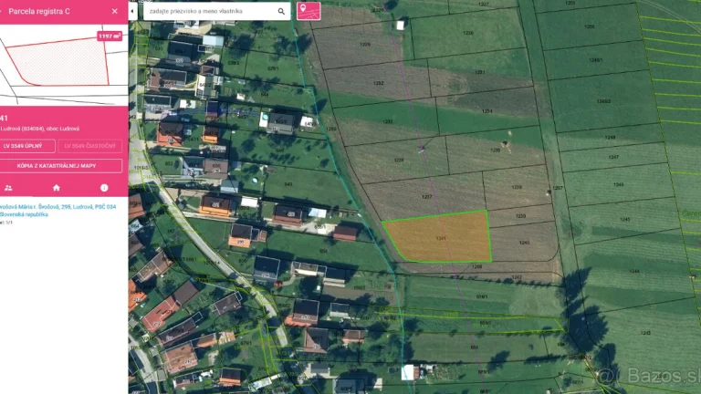 Pozemok pre rodinný dom 1197m2 - Pod Čereňami II.