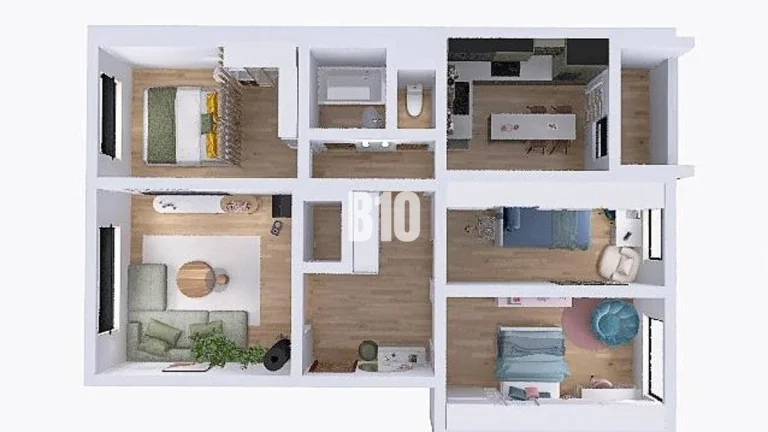 Na predaj 4-izbový byt, 80 m² + loggia, pivnica - centrum Pú