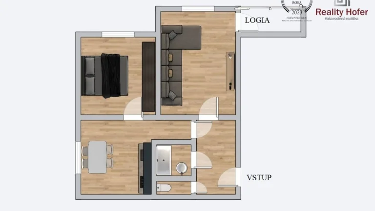 Veľký 2 izbový byt, loggia, Volgogradská, Prešov