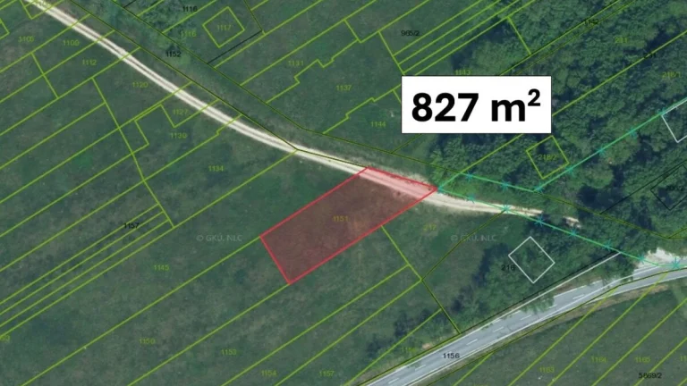 Lakšárska Nová Ves – 827 m2 POZEMOK na mobilný dom / karavan